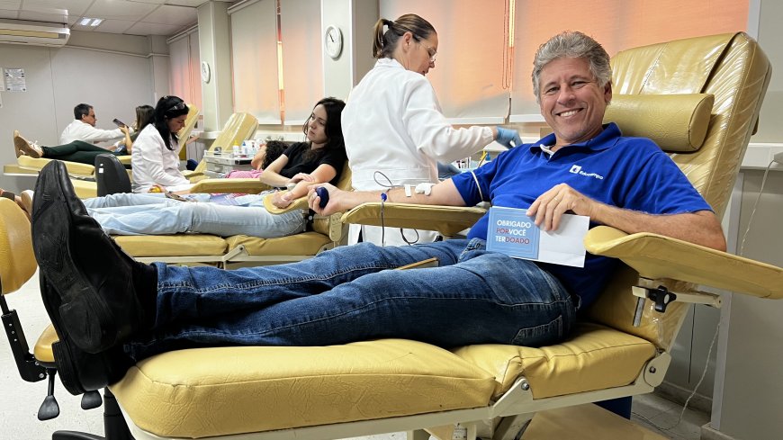 Colaboradores do Sebrae se unem para doação de sangue em Uberaba