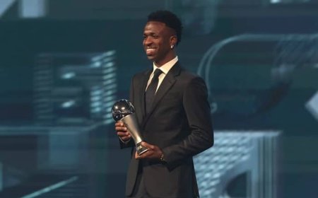 Vinícius Jr. é eleito o melhor jogador do mundo em 2024