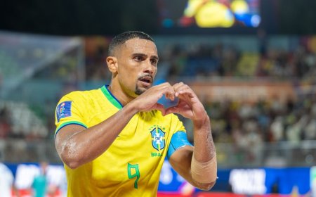 Brasil estreia com vitória no Mundial de Beach Soccer