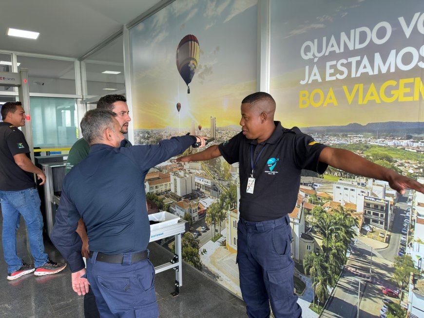 Agentes municipais são qualificados para segurança no Aeroporto Romeu Zema