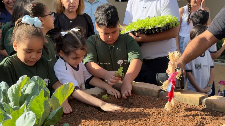 Horta sensorial é inaugurada em escola de Araxá