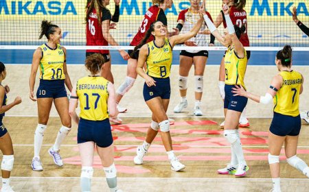 Vôlei: Brasil vence Alemanha e encara Japão na semi da Liga das Nações