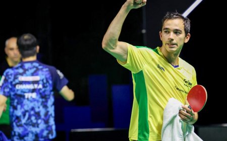 Hugo Calderano disputa vaga na semifinal em Foz do Iguaçu