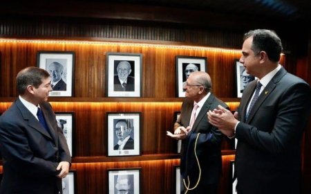 Ao lado de Alckmin, Pacheco participa de evento em homenagem ao ex&vice&presidente José Alencar