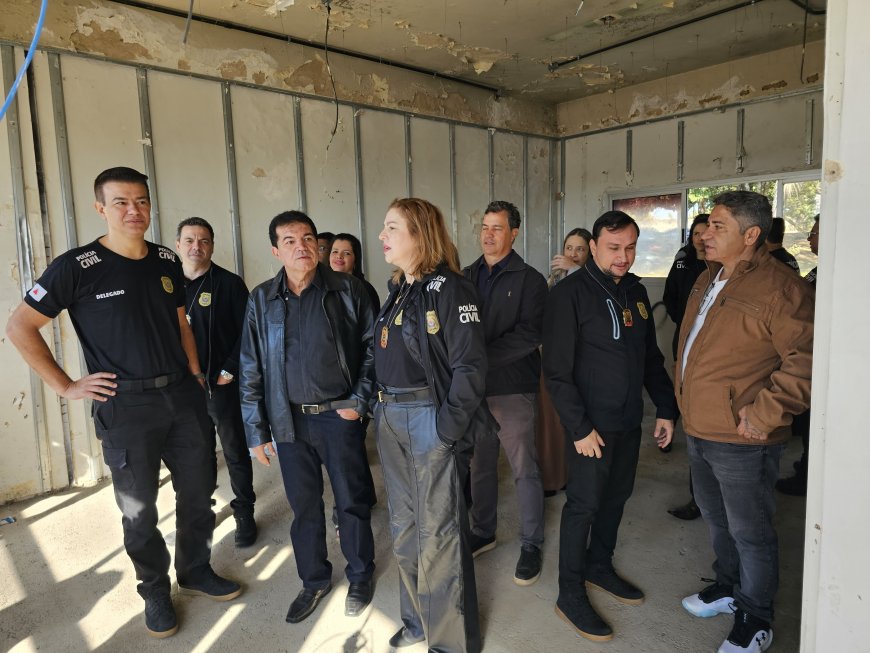Obras da nova sede da Delegacia Regional de Polícia Civil de Araxá
