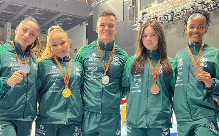 Ginastas brasileiros encerram competição na Hungria com cinco pódios