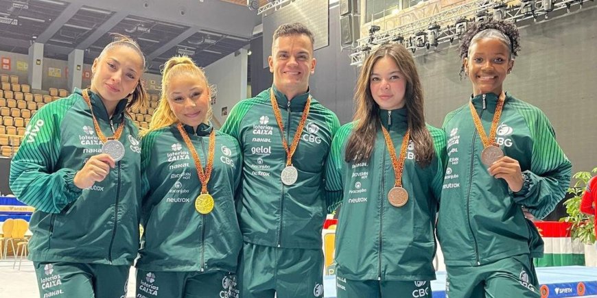 Ginastas brasileiros encerram competição na Hungria com cinco pódios