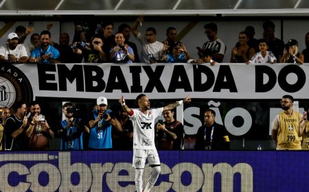 Brasileirão: Neymar marca, Santos vence e deixa zona de rebaixamento