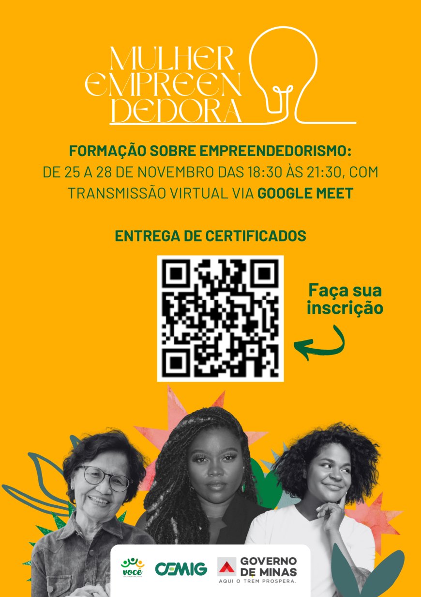Cemig abre inscrições para curso gratuito de empreendedorismo feminino
