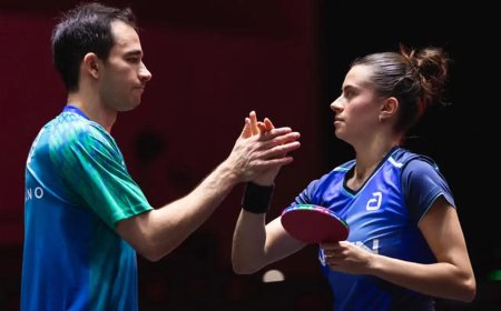 Calderano e Bruna Takahashi vão à semi de duplas do Smash de Singapura