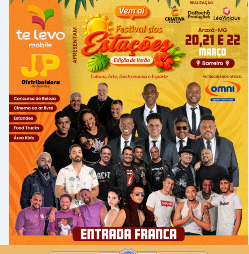Festival das Estações agita Araxá neste fim de semana