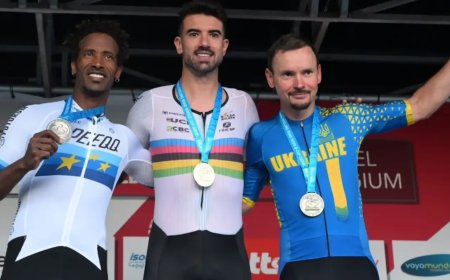 Lauro Chaman é ouro em etapa a Copa do Mundo de ciclismo de estrada