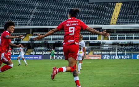 Inter aplica 3 a 0 no Santos fora de casa pelo Brasileirão Feminino