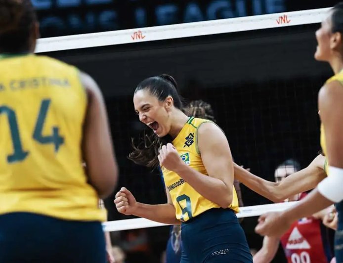 Brasil domina França e segue sem perder na Liga das Nações feminina